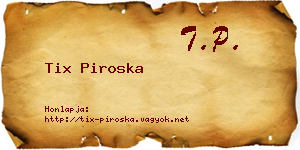 Tix Piroska névjegykártya